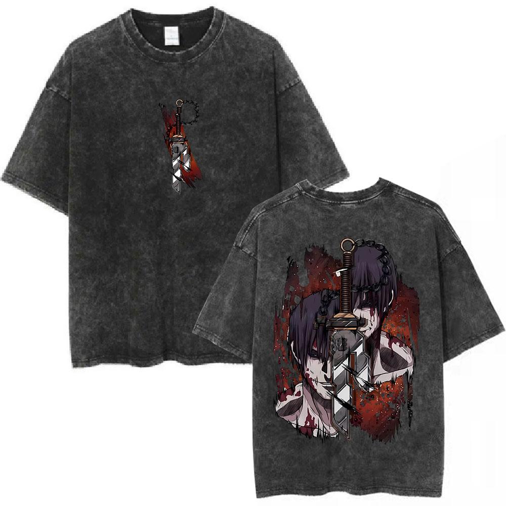 

Anime Jujutsu Kaisen Washed T-shirt Fushiguro Toji To The One Who Lfft It All Behind T Shirt Men Women Cotton Oversized T Shirts 4XL