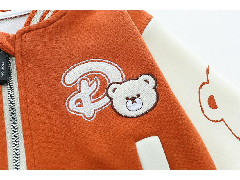 2025 Spring Trendy Infant Boys' Bear Baseball Uniform 3-Piece Set