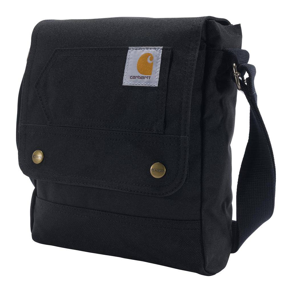 Durable and Adjustable Flap Daily Crossbody Snap B0000513 Carhartt, Bag, Closure, (Black),