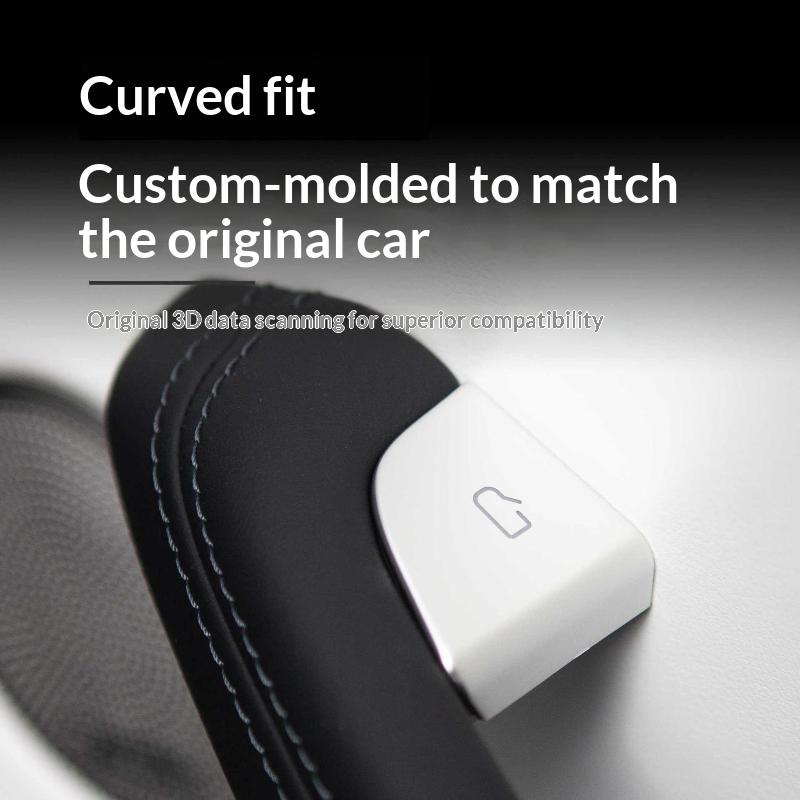 4Pcs/Set Car Door Button Protective Cover Trim Sticker Scratch Resistant Decor For Model 3 Car Interior Refit