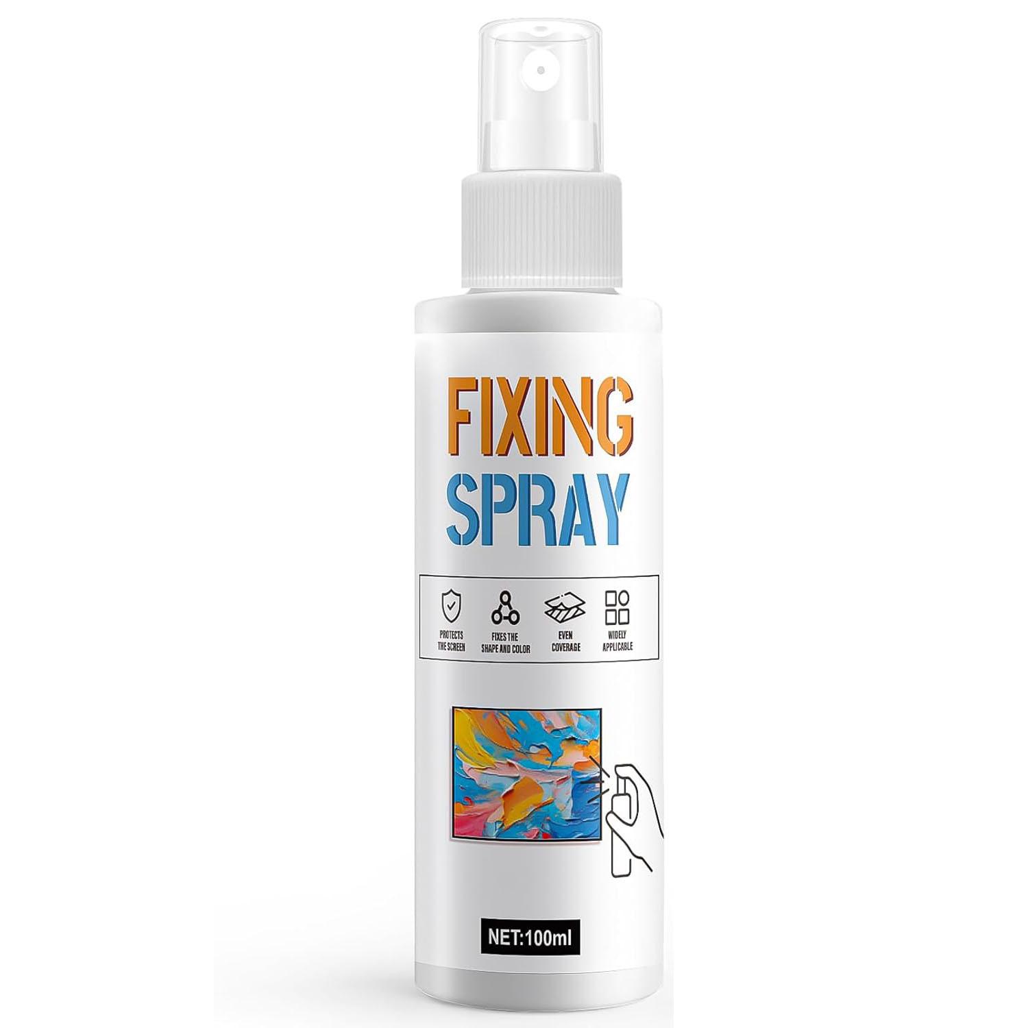 Fixative Spray for Pencil Drawings, Fixative Spray Moisturizes Long-Lasting, No Fading for Watercolor Colored Pencils Sketching