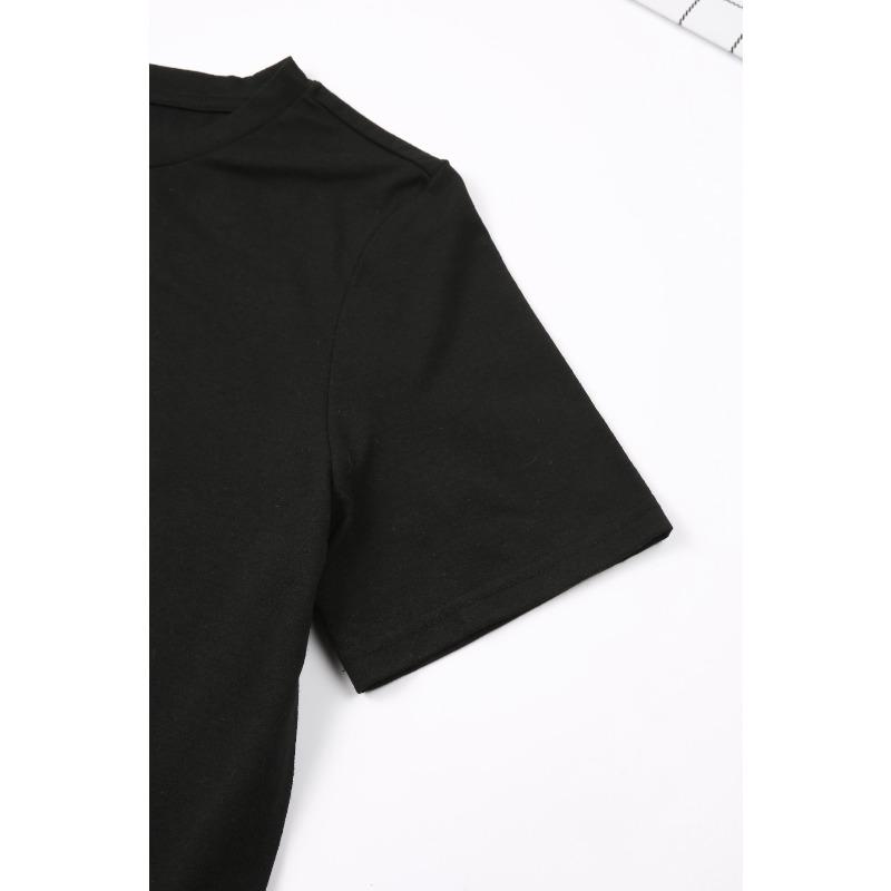 Damen Übergröße Rundhals Kurzarm T-Shirt Blumen Fahrrad Druck Lässiges Mode Oberteil