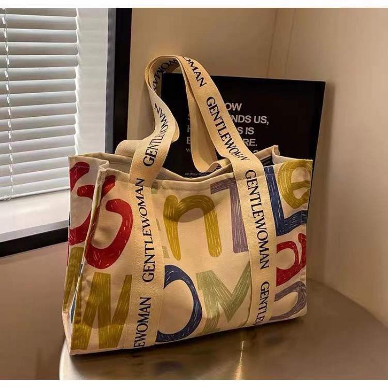 Women's Large Capacity Canvas Tote: Perfect for Summer Outings, Commutes, and Shopping
