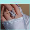 Butterfly Zircon Open Ring For Women In Cold Minimalist Fashion
