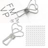 100Pcs Gold / Silver Binder Clips Heart Style Binder Metal Clips Small Binder Clips  Office Supplies