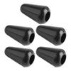 5Pcs Pickup Selector Switch Tip Electric Guitar 5 Way Knob Cap Plastic Hat Universal Accessories Black