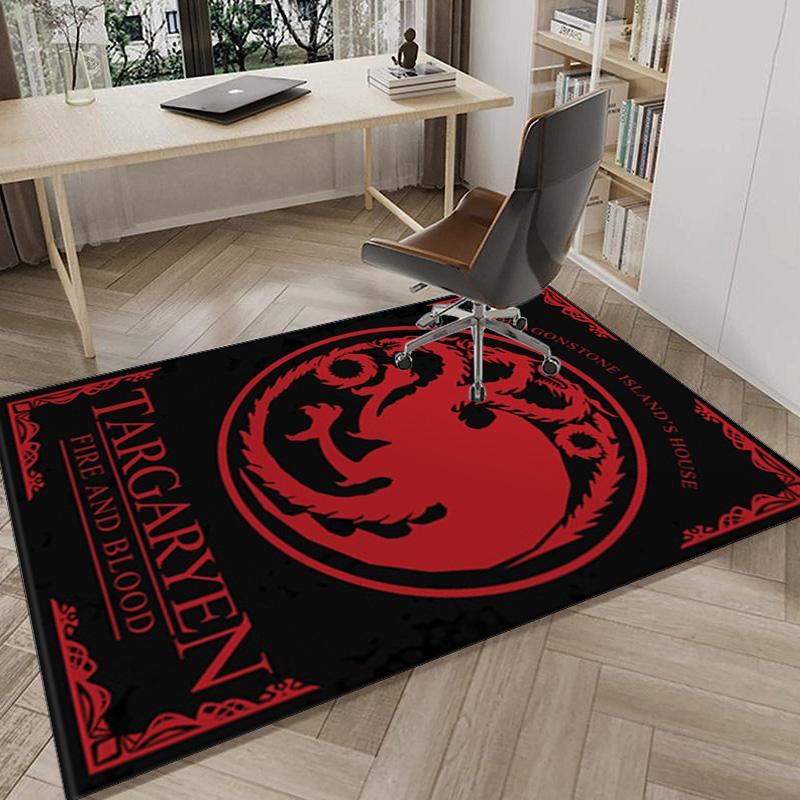 Thrones Dragon Fire And Blood Carpet, Chair Rug,Rug for Office Bedroom living rooms, Doormat decor Fan Gift Christmas Gift