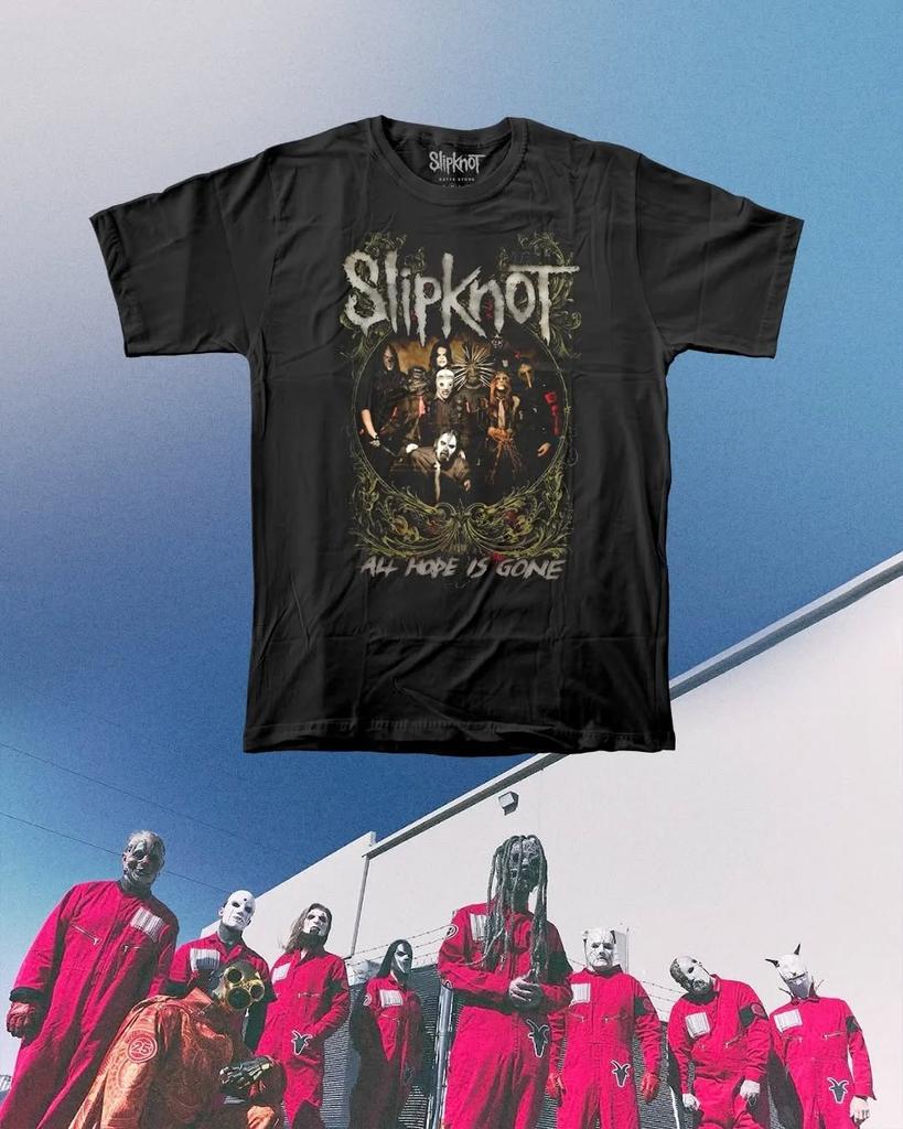 Slipknot Heavy Metal Band Grafisk T-shirt Herr Dam Sommar Bomull Överdimensionerad Streetwear Kortärmad Mode Retro T-shirt Kläder