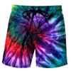 Classic Vertigo Pattern 3D Print Beach Short Pants Mens Rainbow Shorts Swim Trunks Kid Summer Board Shorts Funny  Mens Clothing