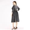 Plus Size Women's V Neck Mid Sleeve Fashion Slimming Dress