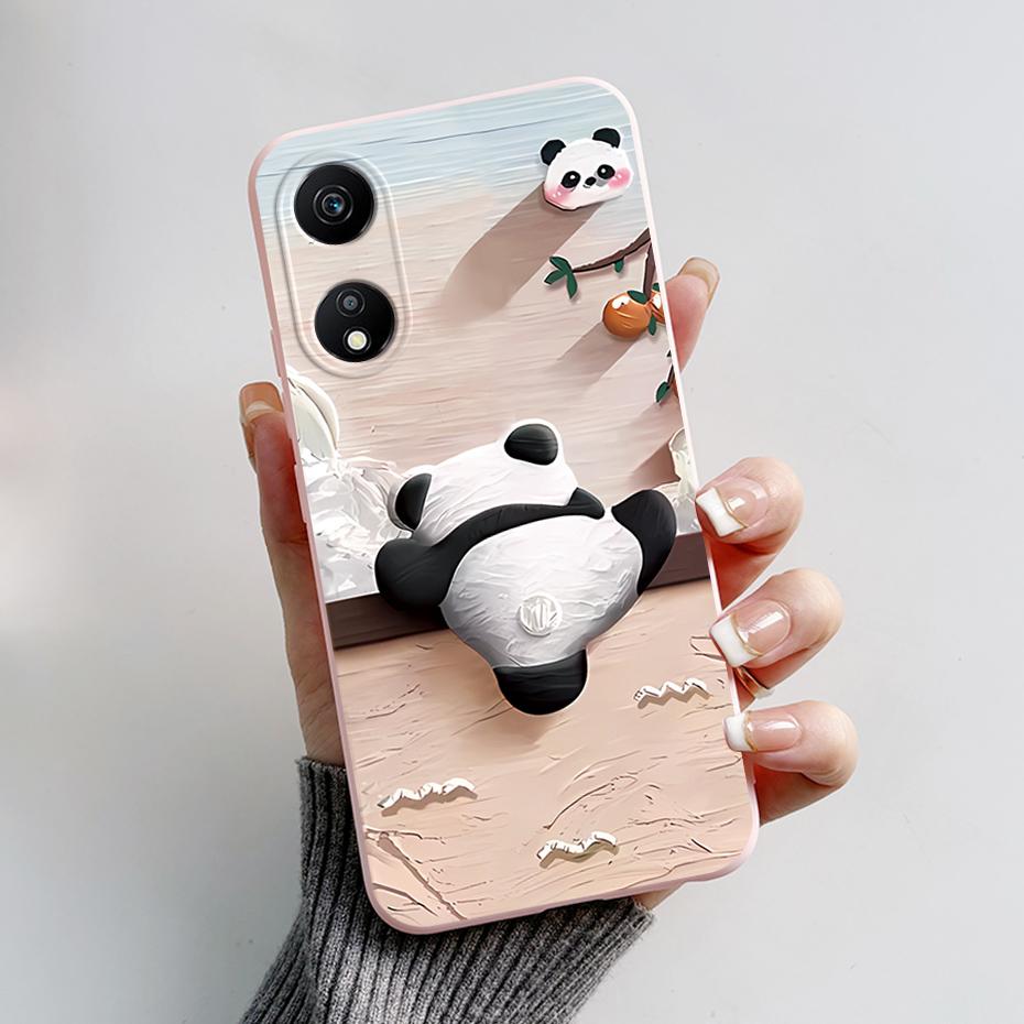 For Honor X5 Plus Case Honor X5 Plus Back Cover Soft Silicone Bumper Protective Phone Cases Cute Panda For Honor X5 Plus Funda
