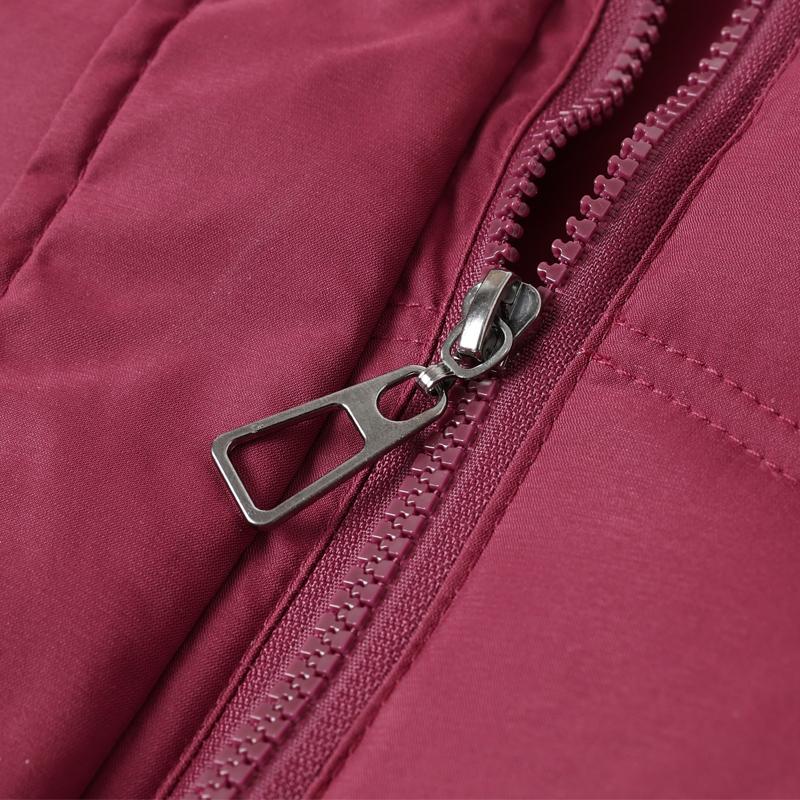 Plus Size Middle Age Women Winter Coats Hooded Faux Fur Collar Elegant Thick Warm Parkas Female Jackets