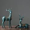Creative Deer Figurines, Reindeer Sculptures Ornament Art Couple Elk Statues for Decorating, ,