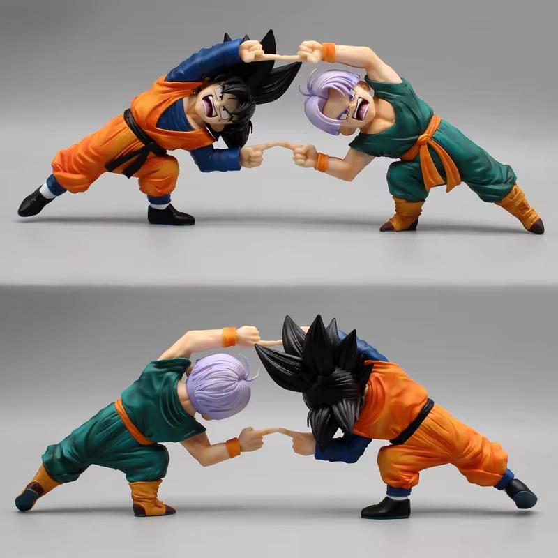 

10cm Dragon Ball Z Anime Son Goten Figure Gotenks Trunks Combined Body Action Figures PVC Statue Collection Model Toys Gifts