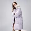 Qiusishui Ren Women's Fashion Fur Collar Mid-length Down Jacket