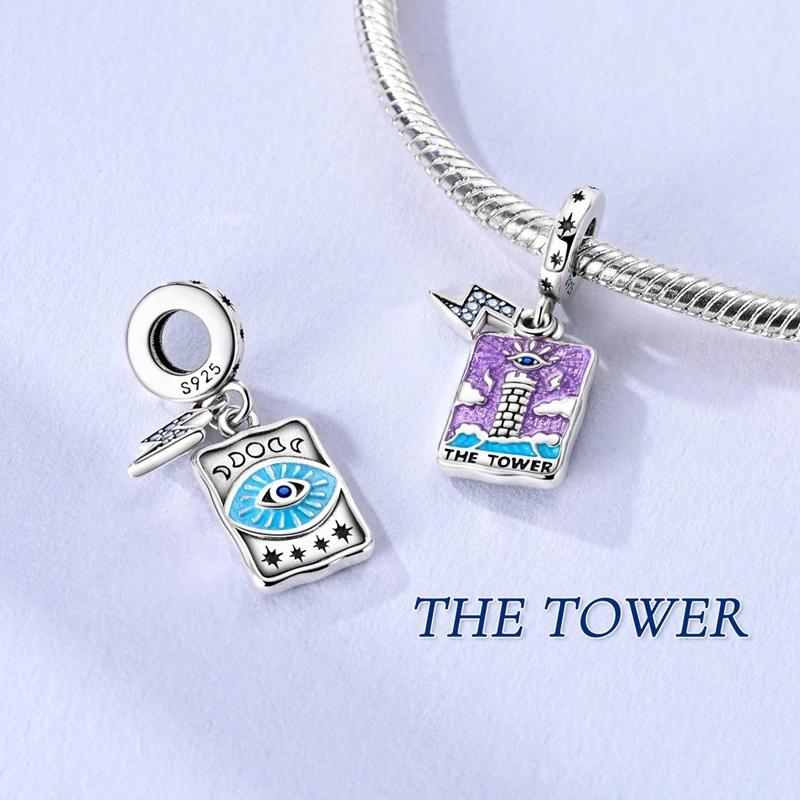 Neues Kupfer Vintage Kupfer Stern Sonne Halbmond Tarot Anhänger Passend für Original Armband Liebe Anhänger DIY Schmuckzubehör