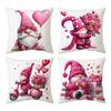 4Pcs Valentine'S Day Pillow Cover, Dwarf Couple Love Cushion Cover, Wedding Anniversary, Valentine'S Day Romantic Decoration