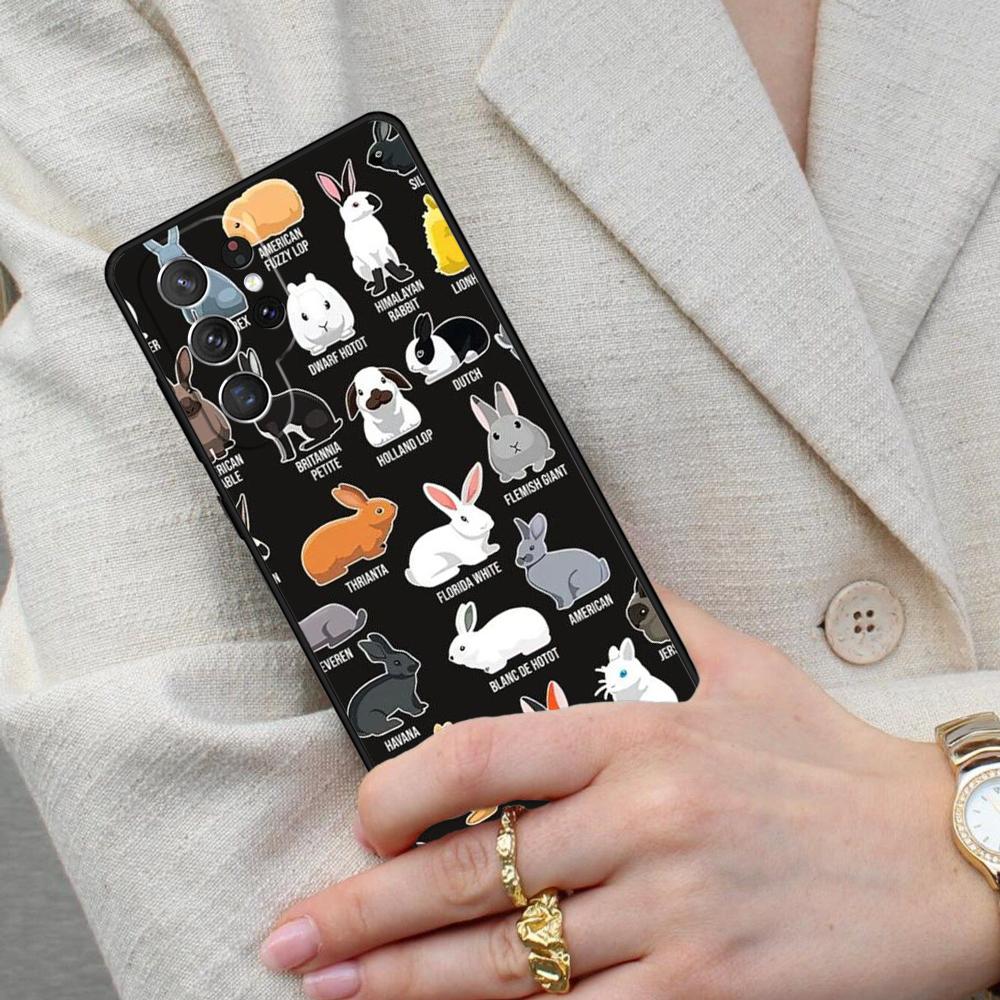 Bunny Rabbits Cell Phone Case for Samsung Galaxy S26 Ultra S25 S24 S23 S22 S21 S20 Note10 Cover