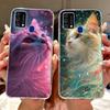 Cute Cat Caroon Cover For Samsung Galaxy A21s Case Soft Silicone Fundas Phone Cases For Samsung A 21s  A21s SM-A217F Full Bumper