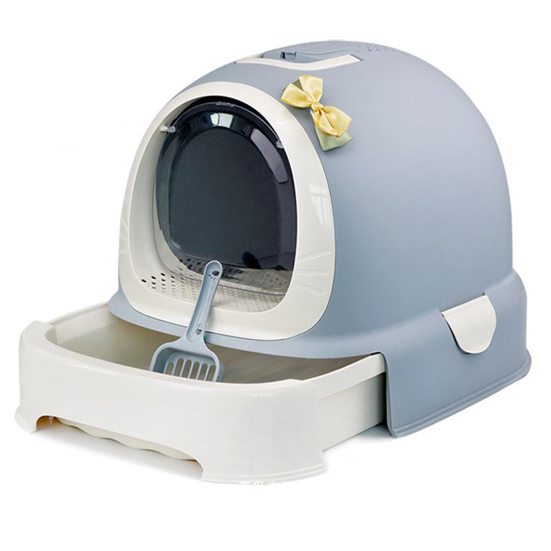 Extra Large Enclosed Cat Litter Box with Deodorizing and Anti-Splash Features
