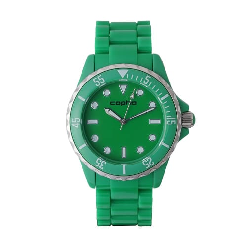 

COPHA SWAGGER unisex watch, limited edition, diver s design, lightweight, durable, highly visible, quartz movement, officially imported, Green-Silver.