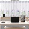 Double Layer High-End Embroidered Kitchen Cabinet Blackout Café Curtain