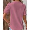 2023 Summer Women's European and American Fashion Hollow Short-Sleeve Shirt
