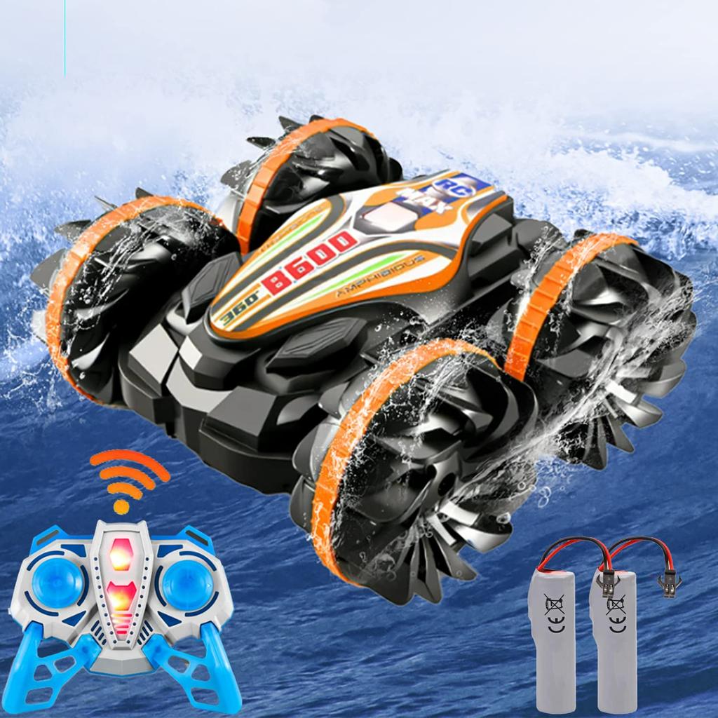 RC Car for Kids, Amphibious Stunt Car, Remote Control Car, Strong Waterproof, 360-Degree Rotation, Double-Sided Driving, Four-Wheel Drive, 2.4Ghz
