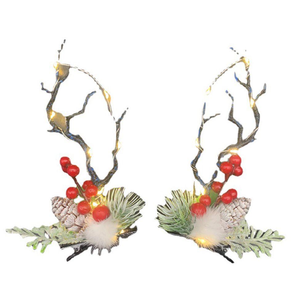 Led Light Tree Women Hair Clip Korean Style Hair Clip Hair Accessories Christmas Antlers Hairpin