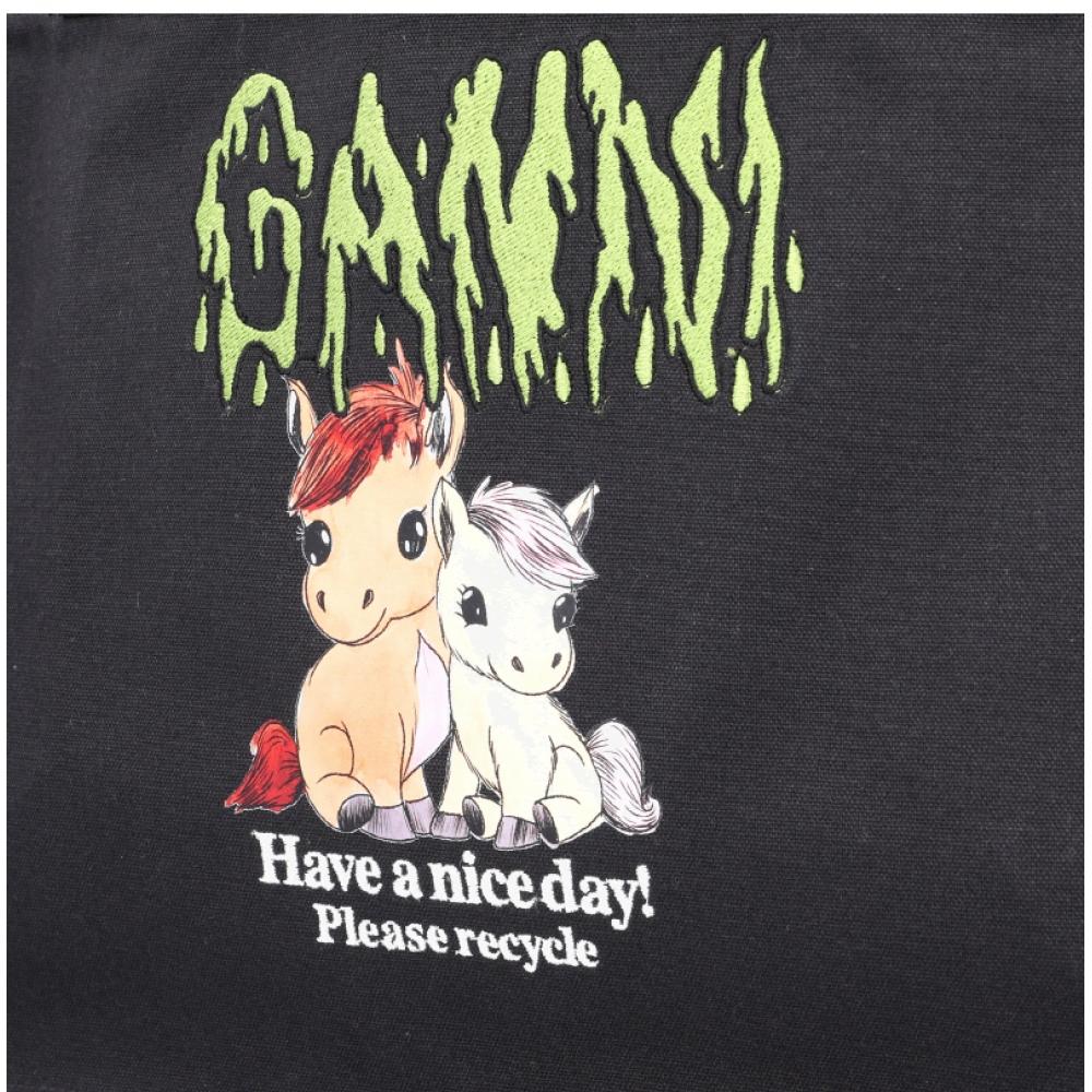 Ganni Pony Print Große Easy Shopper Tragetasche B2110043