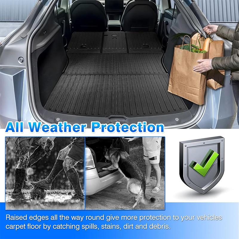 For Mazda CX-5 KF 2017-2024 Trunk Mat TPE 3D Rear Seat Backrest Anti-Scratch Pads All Weather Anti-Slip Trunk Carpet Cargo Liner