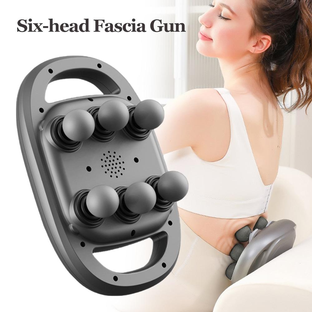 20 Gears Fascia Gun Six-head Massage Gun High Frequency Vibration Body masajeador Waist Back Massager Thigh Calf Massager Gun
