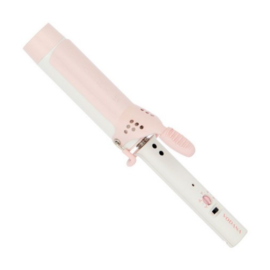 VODANA Glam Wave Curling Iron 36mm Professional Hair Styling Curler Strawberry Cream-36mm
