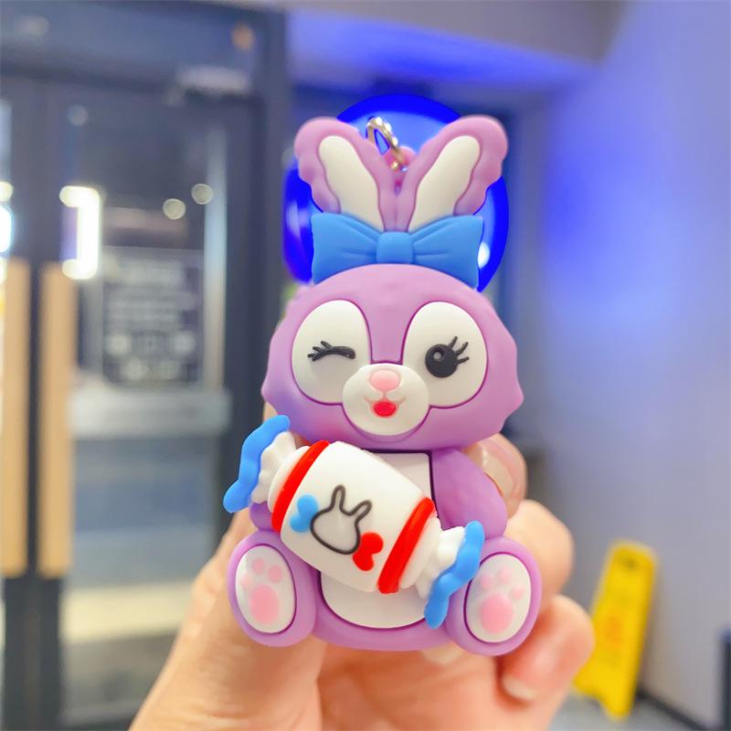 Cartoon Cute Cute Drag Bunny Pendant Car Keychain Children's Toys Small Gifts Doll Machine Accessories