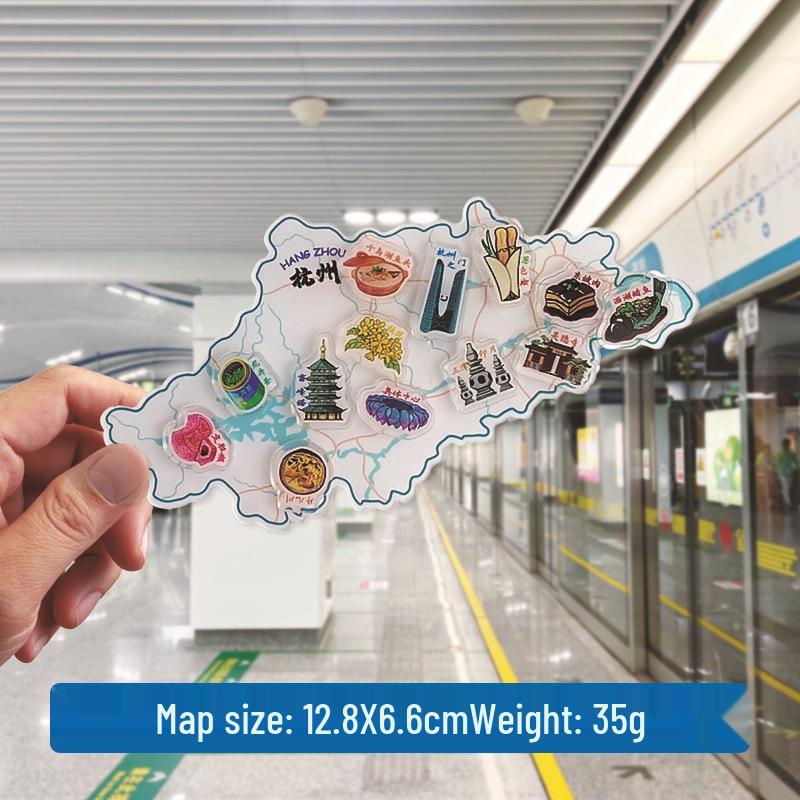 Benutzerdefinierter 3D Xi'an Stadt Acrylkarte Kühlschrankmagnet - Kulturelles & Kreatives Souvenir