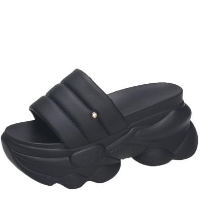 Fashion Women's Summer Sandals 2024 New Flat Slippers Women 8CM Platform Wedge Slides for Women Flip Flops Women's Summer Footwear