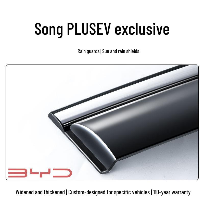BYD Song PLUS DMI Window Rain Guard Visor - Rainproof Shield for EV