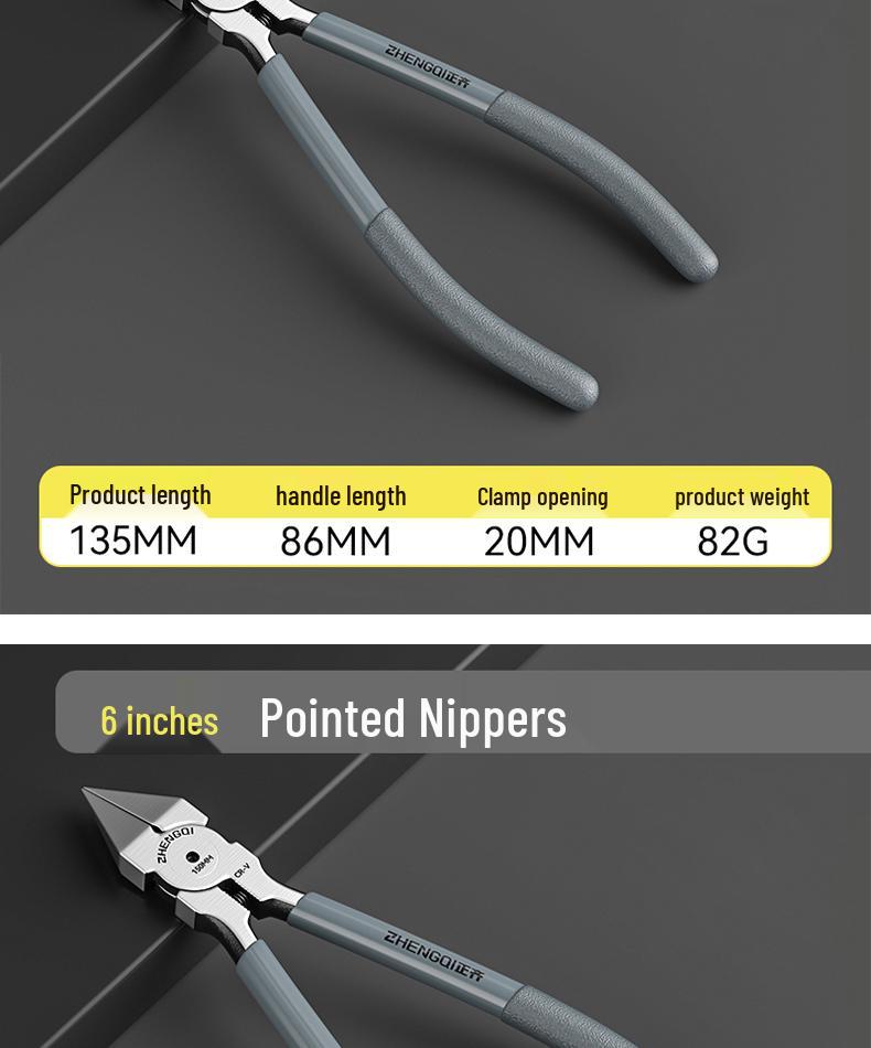 Industrial Grade Super Hard Diagonal Pliers - Electronic/Electrician Side Cutters