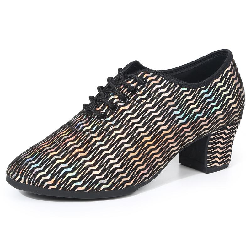 

Женские новые туфли для латиноамериканских танцев Взрослая танцевальная обувь Профессиональные тренировочные туфли на мягкой подошве Танцевальные туфли на среднем каблуке Женские туфли для танца тела 42 золотой