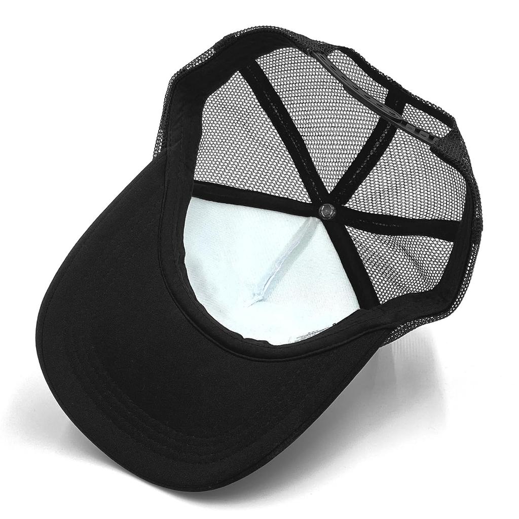 Dickies Mesh Large Size Oversized Hat with Unisex Numbered Cap, (57-59cm), Logo, Men's, Women's, (JP, Sizes 57.0 cm, 59.0 cm, BLACK/WHITE (Script