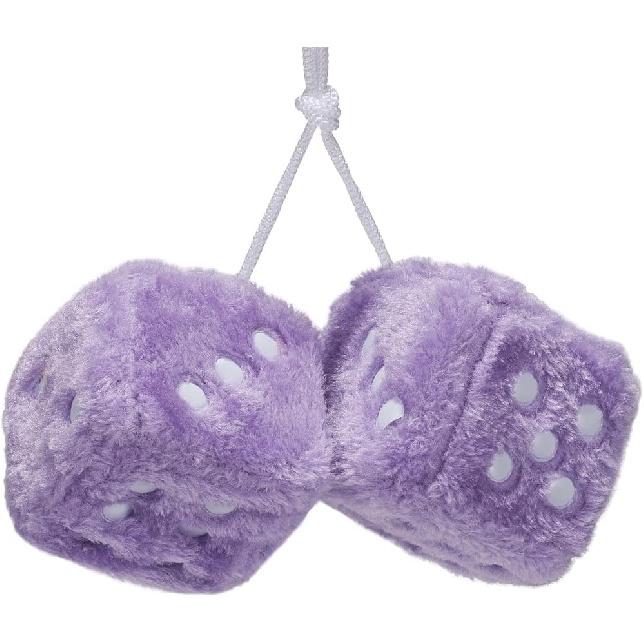 JSCARLIFE Плюшевые кубики 2,95 дюйма, Ретро квадратное плюшевое подвесное зеркало, Плюшевые кубики для украшения салона автомобиля (фиолетовый)