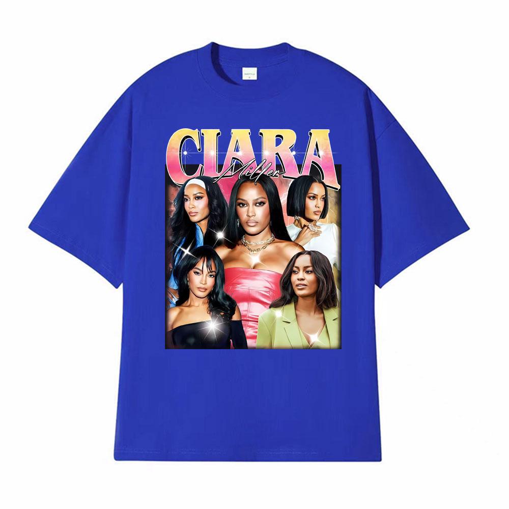 Ciara Miller Vintage 90s Graphic T Shirts for Unisex Women Summer Gothic Streetwear Tshirts High Quality Oversized Comfort T Shirt