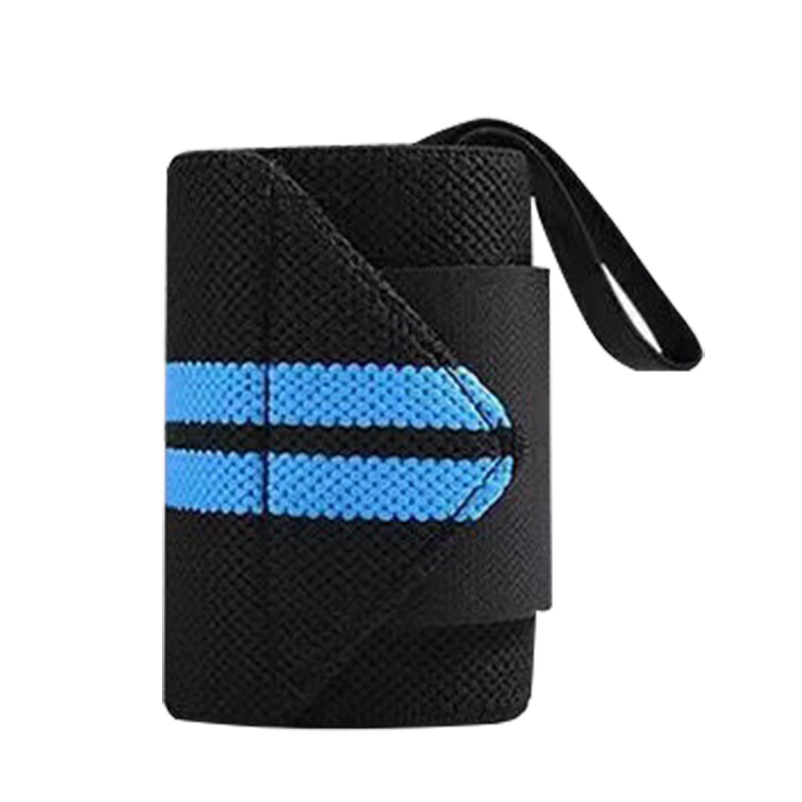 

1шт эластичный ремень для упражнений, эластичный бандаж для запястья, для поднятия тяжестей, спортивный бандаж для запястья, защита от растяжений для мужчин синий