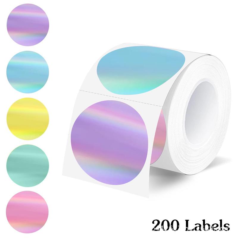 Gradient Laser Thermal Label Paper for Phomemo M220/M221/M120 - 50mm Round