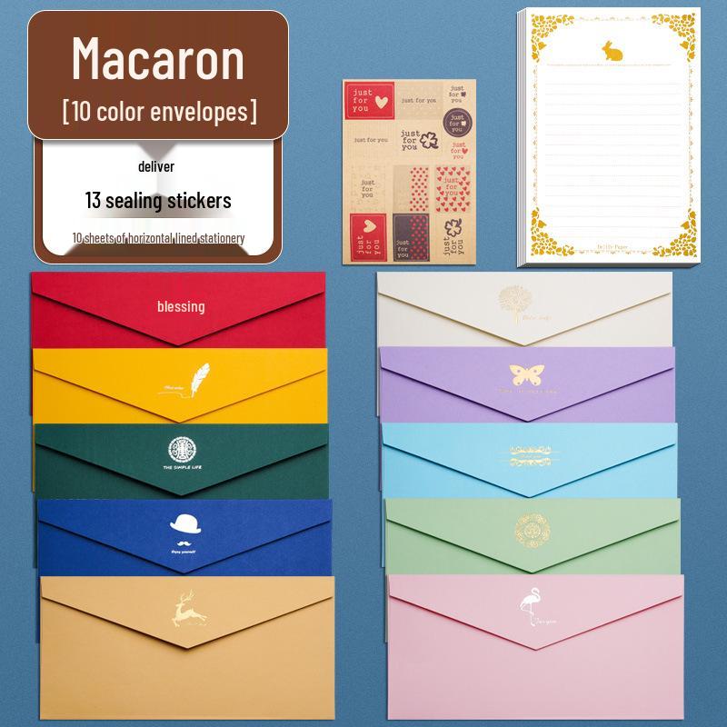 Nordic Style Literary Retro Envelope & Letter Paper Set - Love Letter & Greeting Card Collection