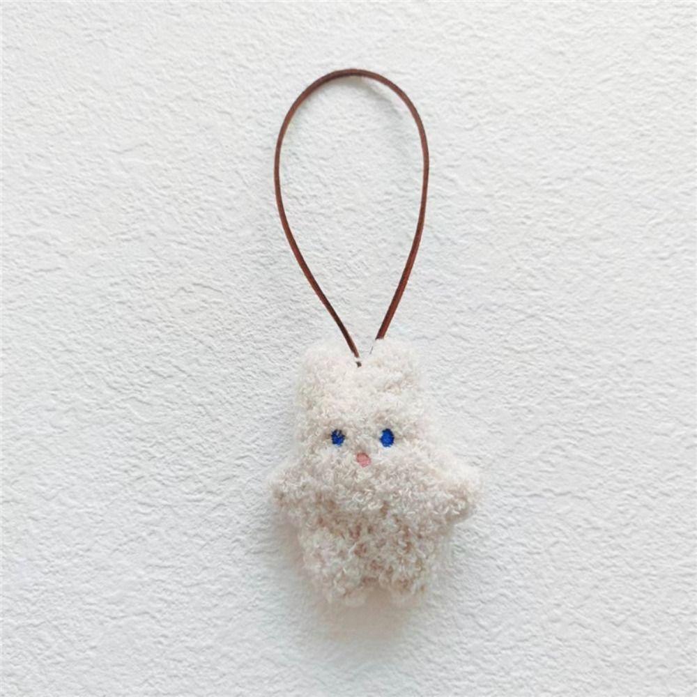 Rabbit Cue Backpack Decoration Cloth Animal Lanyard Portable Bear Bag Pendant  Children