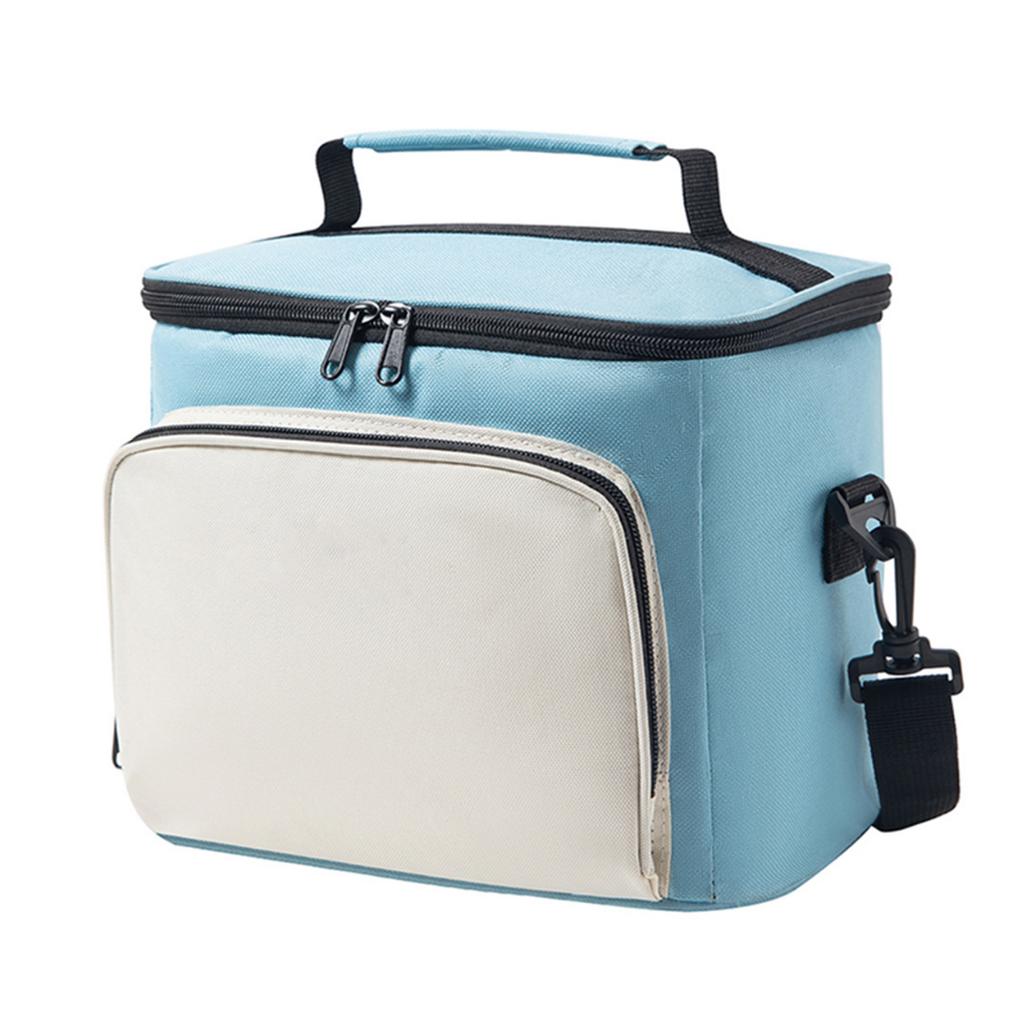 Lunch Bag for Adults - Cloth Thermal Lunch with Crossbody Strap and Handles
