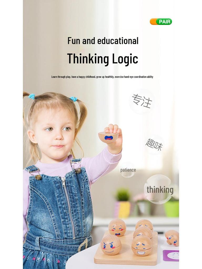 Child's Emotional Expression & Color Recognition Game for Ages 3+: Educational Teaching Aid