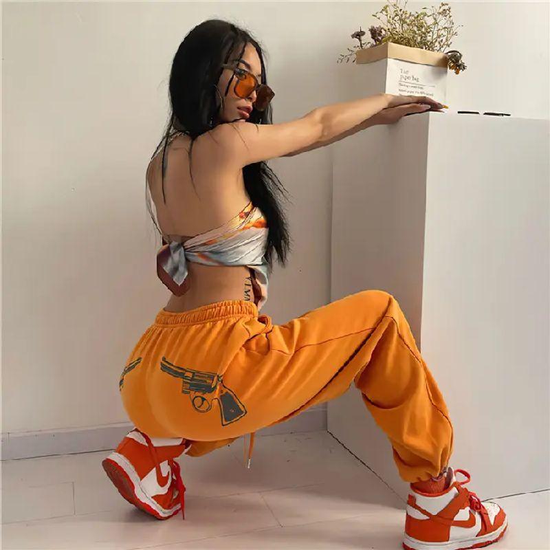 American Style Sweet and Spicy Style Loose Casual Personality Hip Hop Hip-hop Sports Ankle-tied Bloomers Women Harem Pants Trousers