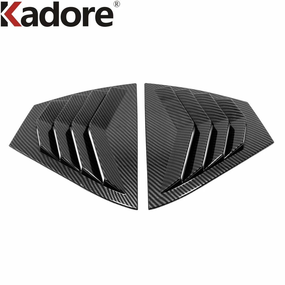 Rear Window Louver Shutter Cover Trim For Nissan Sentra Bluebird Sylphy 2024 Carbon Fiber Car Accessories